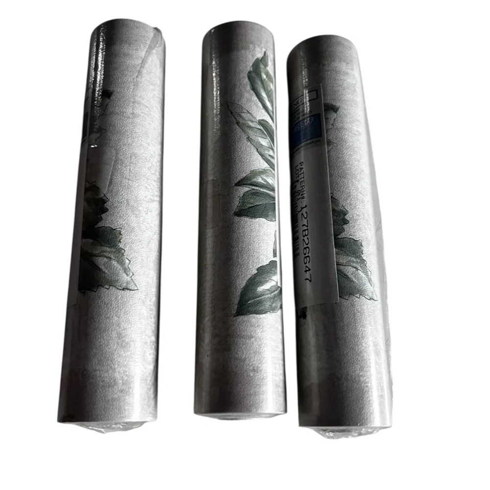 Brewster “Designs for Living” Prepasted Vinyl Wallpaper 3 Rolls Leaf Pattern